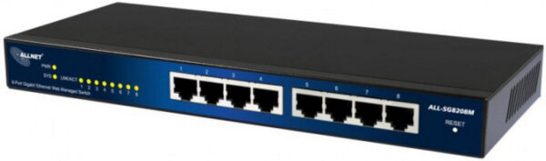 ALLNET ALL-SG8208M / 8 Port Gigabit Switch, smart managed, SNMP