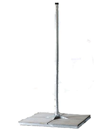 Base with antenna mast, H: 2m Ø: 60mm, for 4-8 concreteslabs
